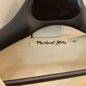 Michael stars shimmer tee long sleeve one size
